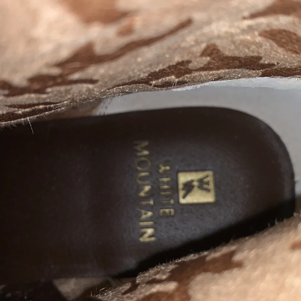 White Mountain Women’s Paulina Tall Knee High Brown Waxy Suedette Boots Size 9 - Picture 15 of 16